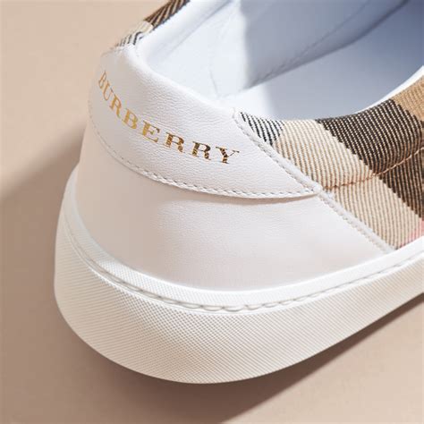 burberry check detail trainers|Burberry Check lace sneakers.